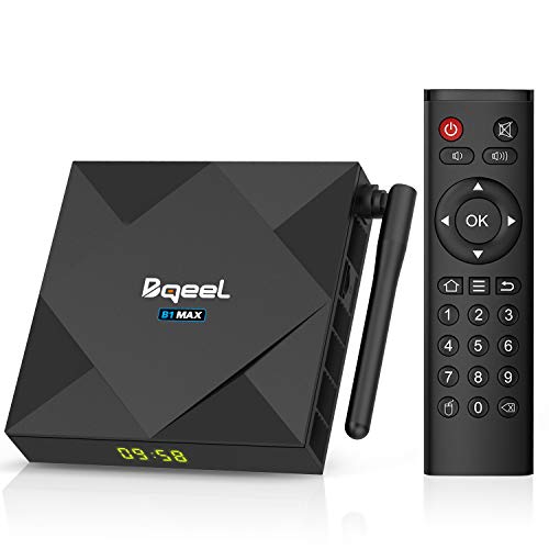 Bqeel Android 10.0 TV Box 【4G+64G】 B1 Max TV Box avec H616 Quad-Core 64bit, 8K/WiFi 2.4G/5G/WLAN 100M Box Android TV USB 3.0