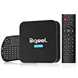 Bqeel Android 9.0 【4G+32G】 8K TV Box avec Mini Clavier Touchpad Amlogic S905X3 Box TV Y8 Pro, WiFi 2.4G/5G 100Mbps LAN Bluetooth 4.0 Box Android TV USB 3.0