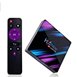 H96 Max Android 10 TV Box [4GB RAM+64GB ROM] Boîtier TV Bluetooth 4.0 Android TV Box USB 3.0 RK3318 Quad-Core 64bit Wi-FI 2.4G/5G LAN100M 4K Android Box Smart TV Box