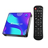 X88 Pro X10 Android 10.0 TV Box,4GB RAM 32Go ROM RK3318 Quad-Core 64bit Cortex-A53 Support 2.4/5.0GHz Dual-Band WiFi BT4.0 3D 4K 1080P H.265 10/100M Ethernet HDMI2.0 Smart TV Box