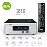 Zidoo TV Box Android 7.1 Z10 4K Smart TV Box NAS 2GB DDR 16GB Media Player Realtek 1296 4 processeurs A53 64 Bits WiFi, Bluetooth 4.1 UHD Tvbox avec télécommande rétro-éclairée